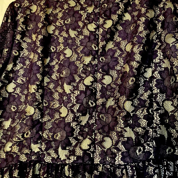 French Connection Navy Blue Lace Dress - Picture 6 of 15